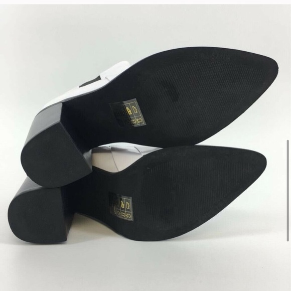 Sola Sana Womens Ankle Boots White Block Heels - Picture 4 of 6